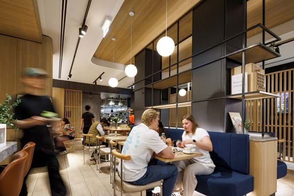 Cafe at Lobby level at The Howey